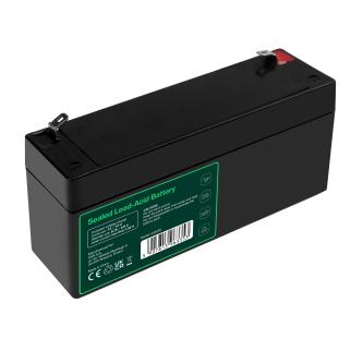 Green Cell 6V 3.4Ah VRLA AGM battery with Faston 187 terminals, ideal for reliable power.